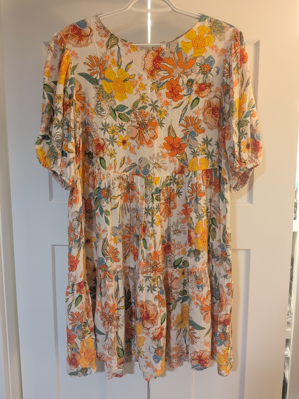 Flying Tomato Floral District Babydoll M Floral Boho Romantic Western Fall Mini